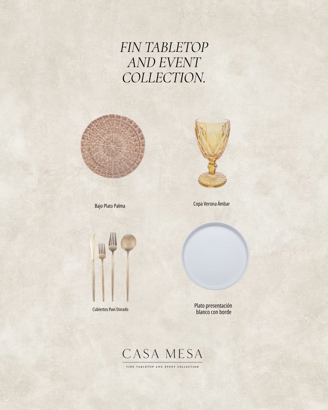 Fotografía editorial de mesa montada